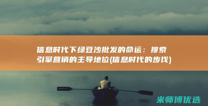 信息时代下绿豆沙批发的命运：搜索引擎营销的主导地位 (信息时代的步伐)