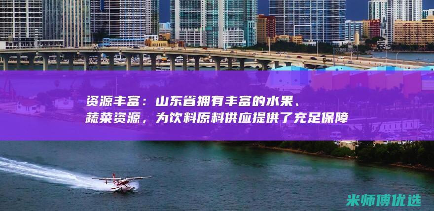 资源丰富：山东省拥有丰富的水果、蔬菜资源，为饮料原料供应提供了充足保障。(资源丰富的含义)