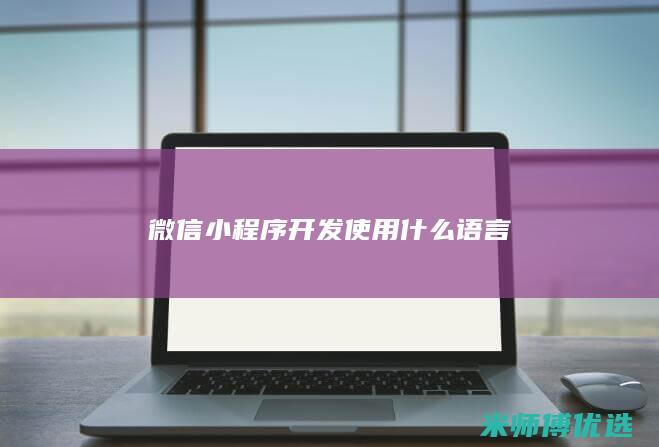 微信小程序开发使用什么语言