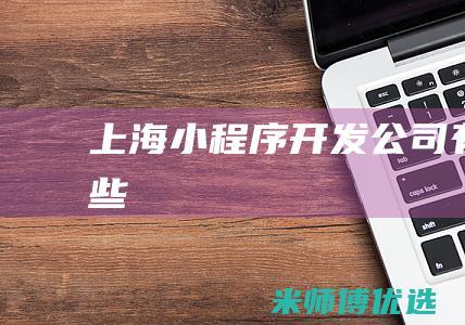 上海小程序开发公司有哪些