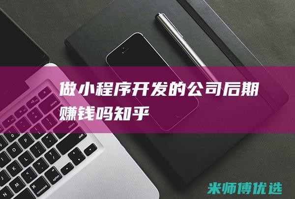 做小程序开发的公司后期赚钱吗知乎