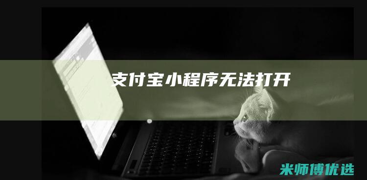 支付宝小程序无法打开