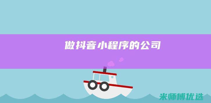 做抖音小程序的公司