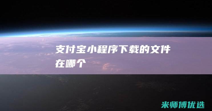 支付宝下载的文件在哪个