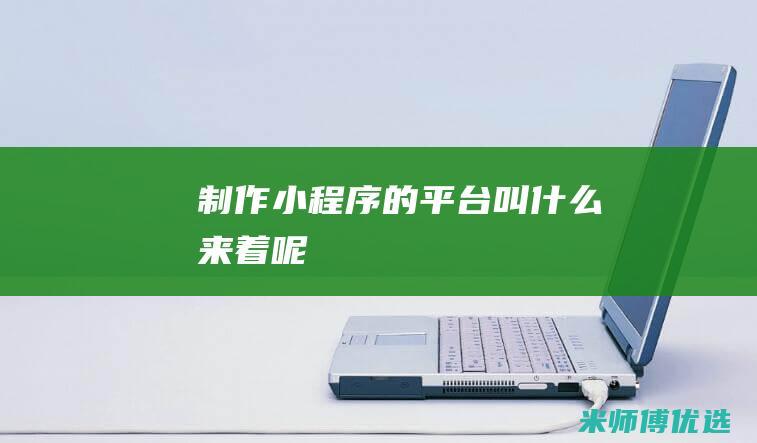 制作小程序的平台叫什么来着呢