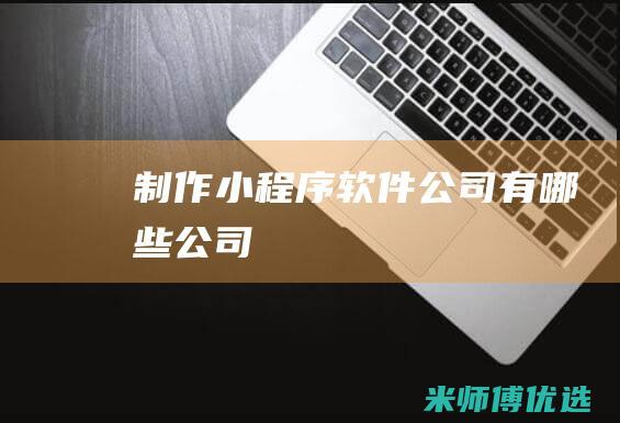 制作小程序软件公司有哪些公司