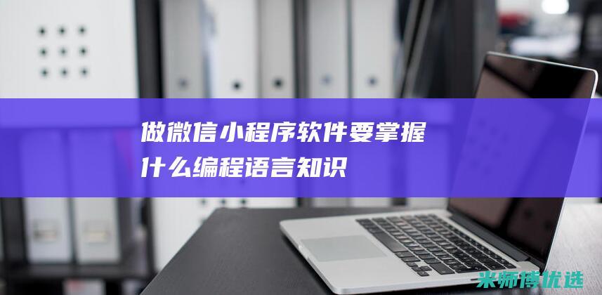 做微信小程序软件要掌握什么编程语言知识