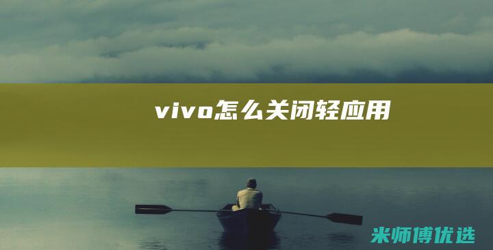 vivo怎么关闭轻应用